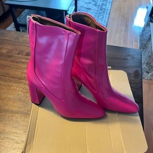 Zara fuchsia heeled boots - size 35